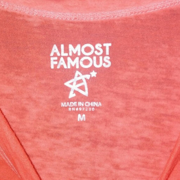 Neon orange burnout thin crop top - Picture 2 of 3